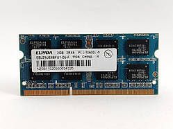 Оперативна пам'ять для ноутбука SODIMM Elpida DDR3 2Gb 1333MHz PC3-10600S (EBJ21UE8BFU1-DJ-F) Б/В