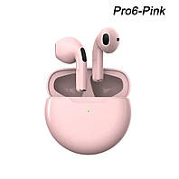 Навушники бездротові Pro 6 ( рожевого кольору)