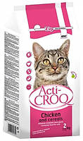 Сухой корм Acti-CROQ Chicken and Cereals для взрослых кошек, 2 кг