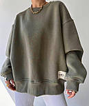 Жіночий оверсайз світшот з написом, фото 5