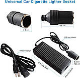 Адаптер з 220V на 12V прикурювач із гніздом 15 А для живлення електроніки, фото 3