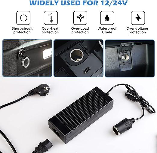 Адаптер з 220V на 12V прикурювач із гніздом 15 А для живлення електроніки, фото 1