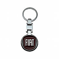 Брелок автомобильный Fiat Фиат металлический с красным для ключей! Качество! Брелок для ключей авто