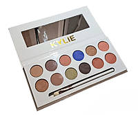 Палітра тіней для макіяжу 12 кольорів Тіні для повік 12colors + Пензлик Kylie Палітра тіней для повік MFLY