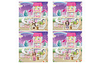 Кукольный дом 666-8V-9/10/11/12 с куклой, мебелью, свет. 4 цвета в. кор. р. 51*11,1*32,2 см.