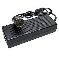 Сетевой адаптер 220 на 12 вольт с выходом на прикуриватель для электроприборов в черном цвете