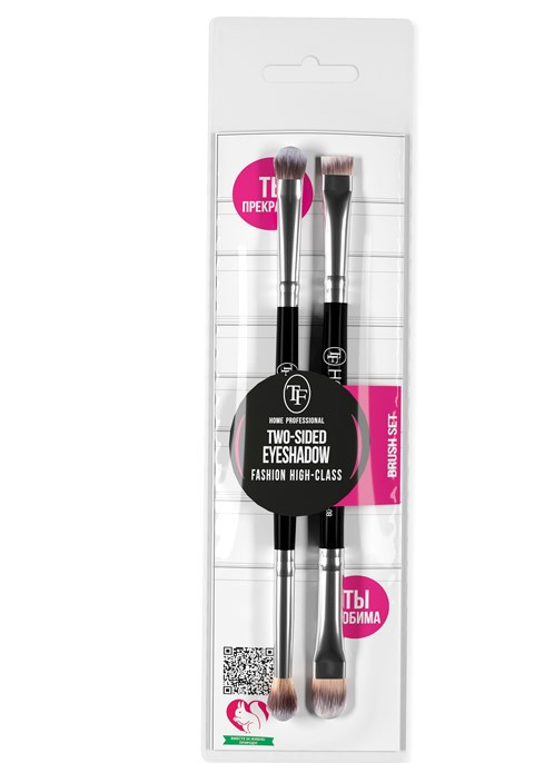 ТРІУМФ TF BS-05 НАБІР пензлів 2шт для макіяжу очей TWO-SIDED EYESHADOW BRUSH SET