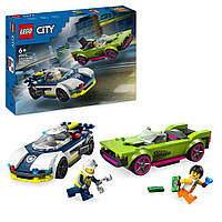 Конструктор Лего Сити Погоня на полицейской машине и маслк Lego City 60415