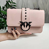 Женская мини сумочка клатч Pinko розовая маленькая сумка Пинко птички Розовый