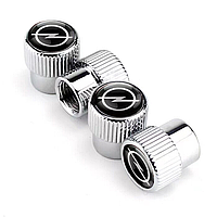 Ковпачки на ніпель із лого Opel Premium Style Silver Опель, 4 шт.