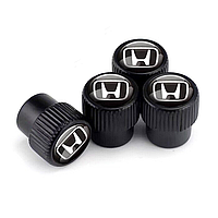 Ковпачки на ніпель для авто Honda Alitek Premium Style Black Хонда, 4 шт.