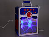 Дитяче караоке для дітей дитяча колонка для хлопчика працює від мережі з підсвічуванням мікрофоном та bluetooth, фото 7
