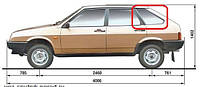 Стекло боковое ВАЗ 2109 заднее правое глухое (пр-во БОР Завод) ГС 49376