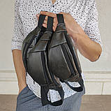 Набір: рюкзак ролл-топ з секцією для ноутбука + бананка з HA-737 еко шкіри, фото 8
