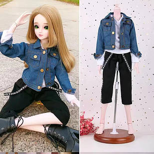 Набір одягу для шарнірної ляльки BJD 60 см, 1/3: капрі, кофта та піджак