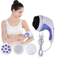 Вібромасажер для тіла Relax & Tone з насадками для всіх частин / Ручний масажер для схуднення