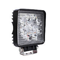 Фара LED квадратная 27W (обычный свет + ring runing flash) АТП LED-FL-24 (+ ring runing) Предоплата