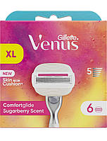 Gillette Venus Comfortglide Sugarberry scent XL (6 шт) сменные лезвия | кассеты |картриджи для бритвы