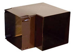 Коліно металева 90х90мм (коричневе) для витяжок та вентиляції