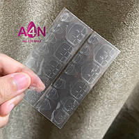 Двосторонній скотч для педикюру / накладних нігтів - 24 стікери (наклейки) для пальців ніг