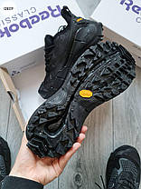 Чоловічі кросівки Reebok Zig Kinetica 2 Edge gore-tex Black Рібук Зіг Кінетика 2 Чорні повністю, фото 6