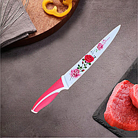 Нож кухонный маталлокерамика 23 см в чехле с прорезиненой ручкой