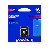 Карта памяти Goodram M1AA microSD 16GB 100MB/s UHS-I Class 10 с адаптером