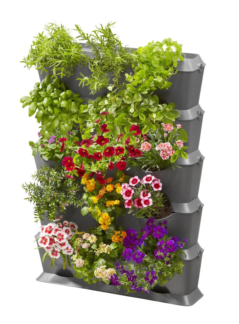 Комплект горшков для микрокапельного полива Gardena Micro-Drip-System NatureUp базовая вертикальная с - фото 1 - id-p1699186722