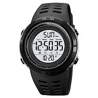 Спортивний цифровий наручний годинник Skmei 2070 (Чорний з прозорим корпусом і білим циферблатом)