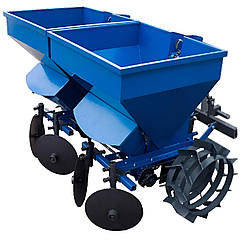 Картоплесаджалка 2-рядна до мінітрактора з бункером для добрив КС15