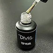 Верхнє покриття для нігтів Divia Top Pearl без липкого шару Di1068 PT03 (gold), 7ml