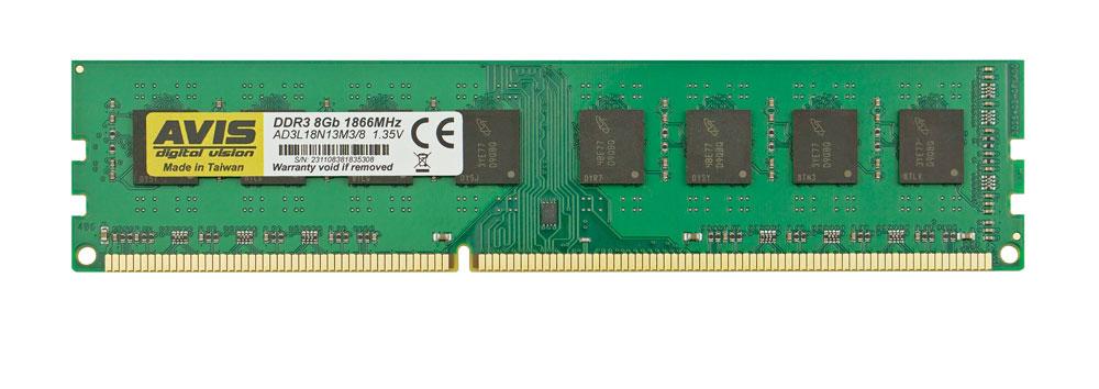 Пам'ять AVIS DDR3 8GB 1866 PC3L-14900 планка пам'яті AMD-only 1.35В Пам'ять DDR3 8GB 1866 AVIS AMD-only 1.35В
