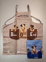 Фартух Анімація з беретелями для перукаря, кухні, творчества, прибирання, продавця