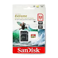 Карта памяти SanDisk Extreme 667x microSD 32GB 100MB/s UHS-I Class 10 с адаптером