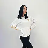 Жіноче демісезонне худо з капюшоном із трикотажу двонитки чорного кольору, фото 10