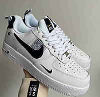 Женские кроссовки Nike Air Force 1'07 LV8 Ultra White кеды демисезонные весна-осень белые. Живое фото