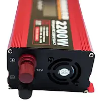 Перетворювач напруги інвертор Eryuan 2200W LCD DC/AC 12V-220V з чистою синусоїдою та вольтметром, фото 6