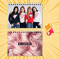 Блокнот А6 пружина 48 арк. клітинка K-Pop Black Pink