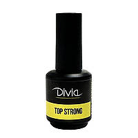 Топ сверхпрочный без липкого слоя Divia "Top Strong", Di1071, 15ml