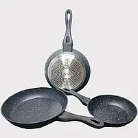 Набір сковорідок Top Kitchen TK00092 (20 см, 24 см, 28 см) мармурове покриття, фото 5