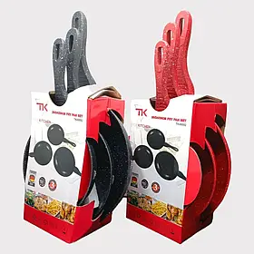 Набір сковорідок Top Kitchen TK00092 (20 см, 24 см, 28 см) мармурове покриття
