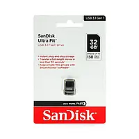 Флеш-накопитель для записи данных SanDisk Ultra Fit - USB 3.1 Pendrive, 32 GB, пластик, черный