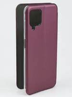 Чехол книжка для Samsung M22 (бордовый цвет) на магните с отделом для карт
