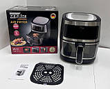 Аеро-фритюрниця без олії Zepline Потужність 4000 Ватт 7 літрів цифрова, фото 2