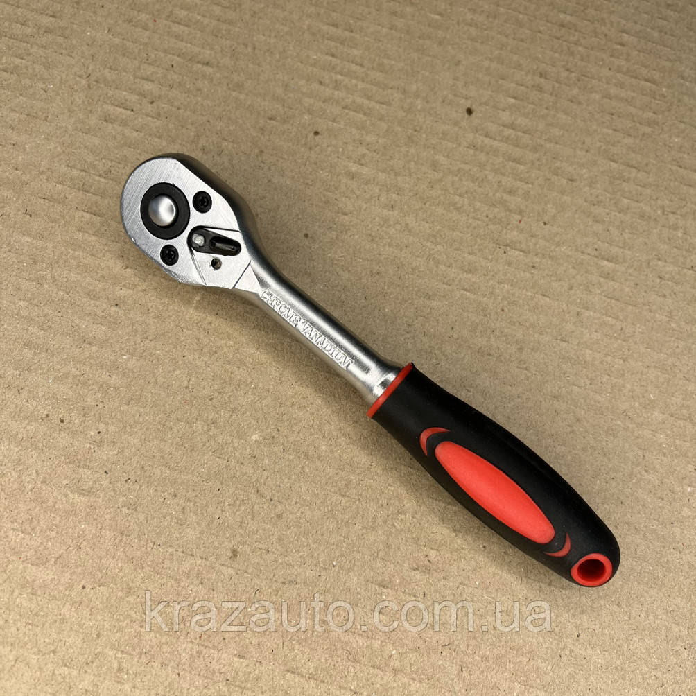 Ручка з храповим механізмом на 24 зуби 1/4'', Cr-v INTERTOOL HT-2104