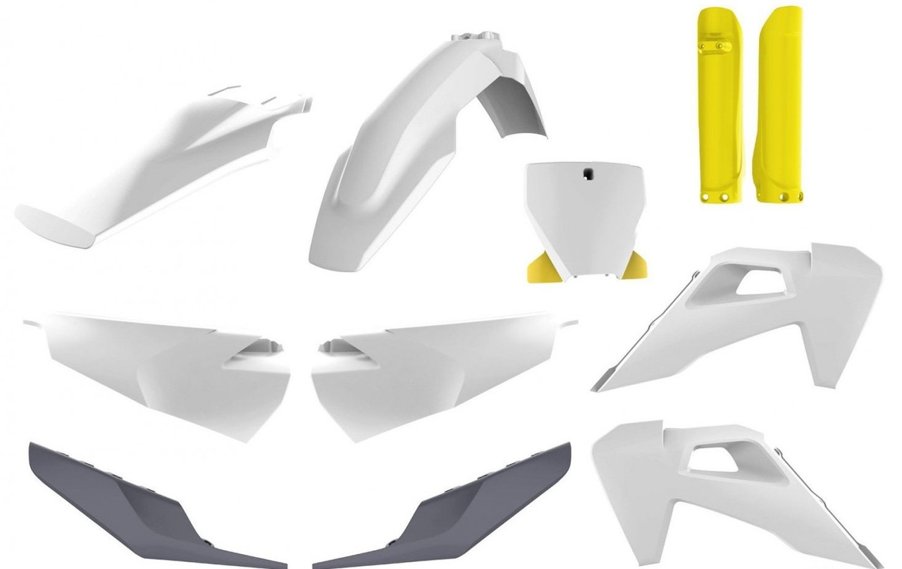 Мотопластик Polisport MX kit - Husqvarna (19-) білий/жовтий, Husqvarna