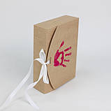 Коробка подарункова Серце 200*145*50 мм Крафт Коробка із стрічкою для подарунків, фото 9