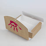 Коробка подарункова Серце 200*145*50 мм Крафт Коробка із стрічкою для подарунків, фото 3