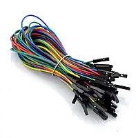 Соединительный кабель розетка-розетка 20см цветной - 50шт