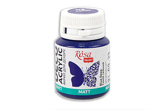 Акрил для декору, Синій темний 24, матовий, 20 мл, ROSA ТАLENT